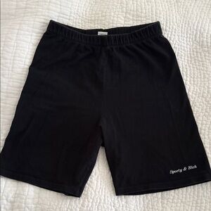 Sporty & Rich Classic Black Athletic Shorts